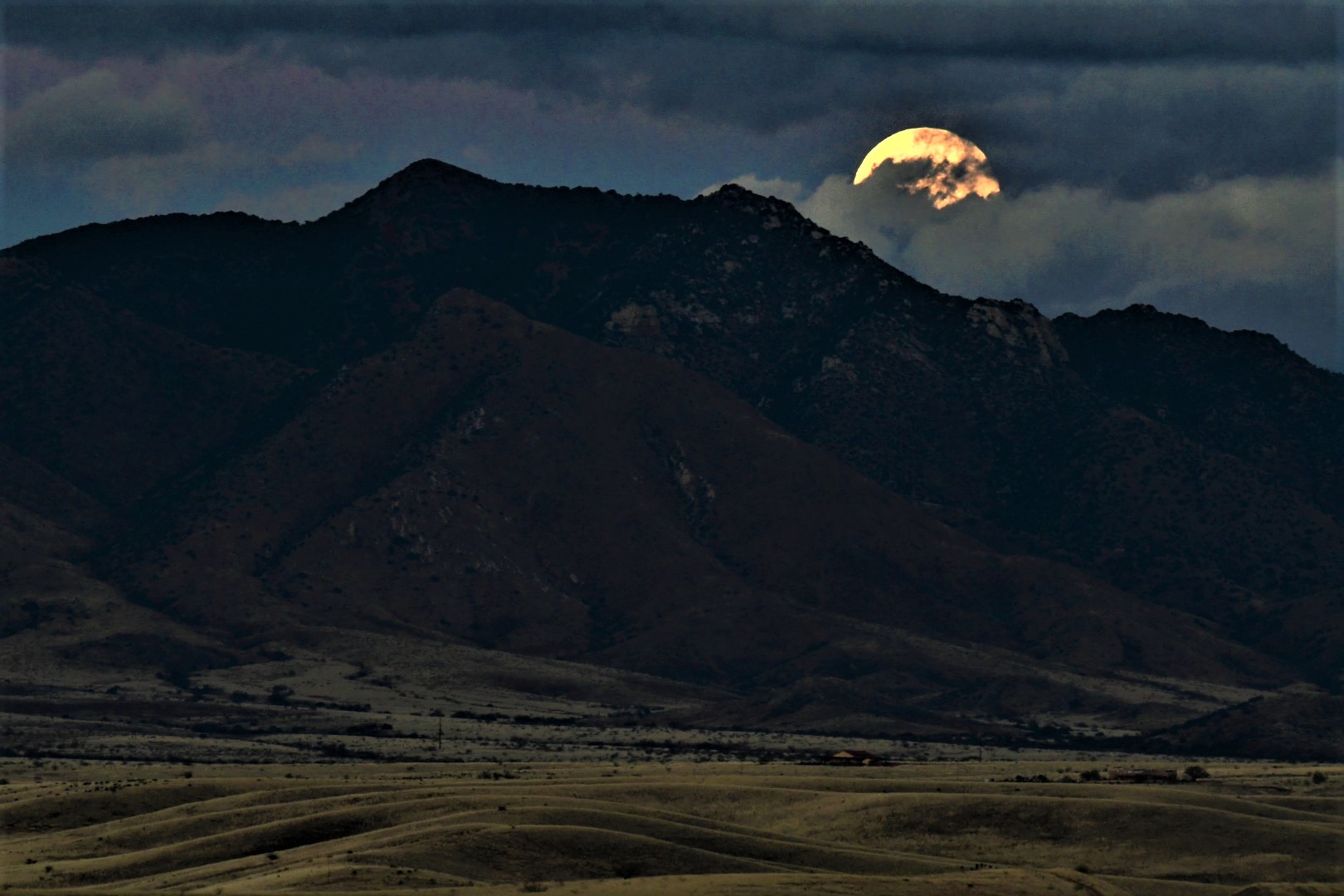 Photo by Jerry Bromiel  |  Moonrise over Whetstone Mountains, Sonoita, AZ