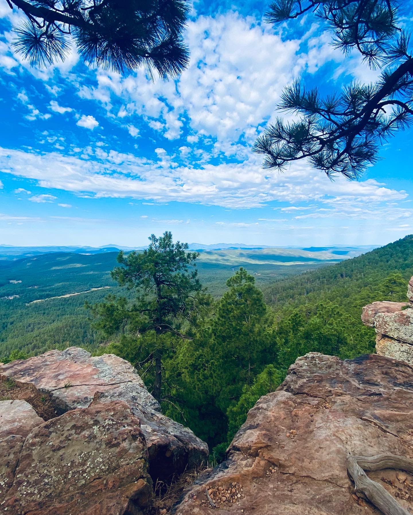 Photo by Lori Napoli   |  Beautiful view on the Mongollon Rim overlooking the valley below on a  cloudy day